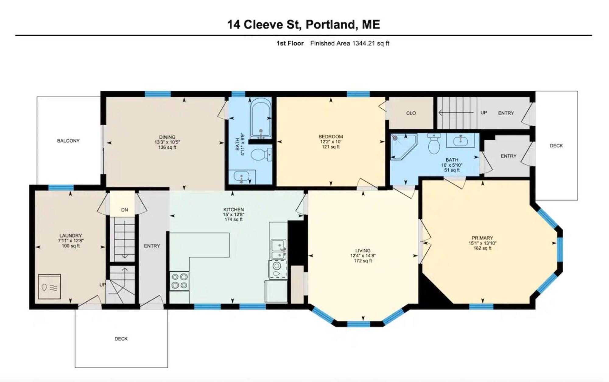Apartment Bright Spacious - 2 Bedroom 2 Ba